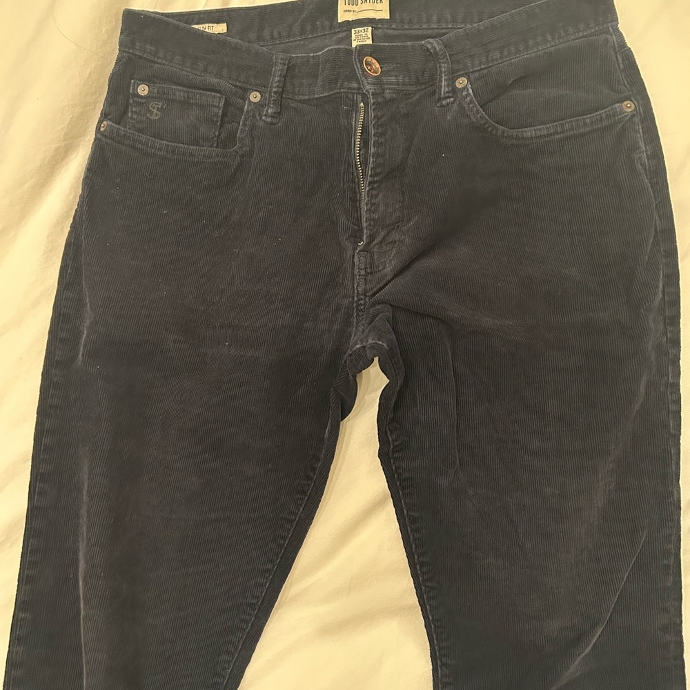 Todd Snyder Navy Corduroy Trousers